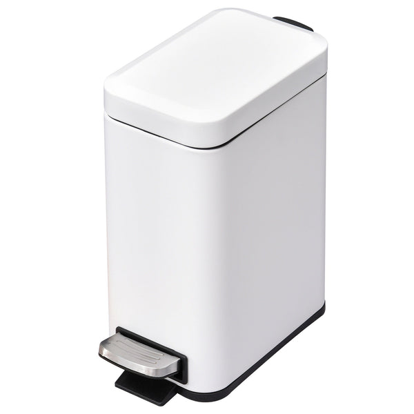 online Pattumiera 29,2x14x32 cm 5lt Apertura a Pedale in Metallo Bianco