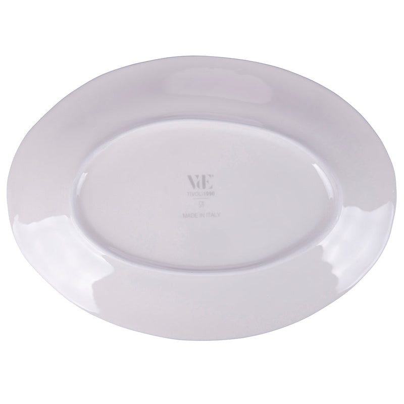 Piatto da Portata 38x27 cm  in Ceramica VdE Tivoli 1996 Face to grey 