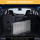 Rampa per Sedia a Rotelle Pieghevole 61x74x5 cm in Alluminio con Bordi Esterni Argento  