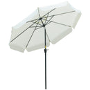 Ombrellone da Giardino Ø2,6x2,5 m Palo Ø38 mm in Alluminio e Poliestere Beige