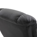 Poltrona Relax Reclinabile con Poggiapiedi in Similpelle  Nera