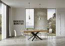 Tavolo Allungabile 130-390x90x77 cm Volantis Premium Quercia Natura Telaio Antracite 