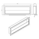 Camino a Bioetanolo da Incasso 120x15x40 cm Furore 120 Nero
