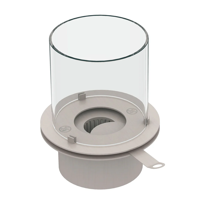 Camino a Bioetanolo Braciere da Pavimento Ø60xh56 cm per Interno ed Esterno Stromboli Bianco Perla