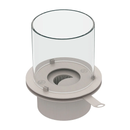 Camino a Bioetanolo Braciere da Pavimento Ø40xh54 cm per Interno ed Esterno Botticelli Bianco Perla