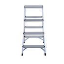 Scaletta Pieghevole in Alluminio 4 Gradini   Silver