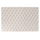 Set 6 Tovagliette 45x30x0,1 cm  in PVC VdE Tivoli 1996 Charleston Bianco e Oro