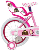 Bicicletta per Bambina 16" 2 Freni  Masha e Orso Rosa