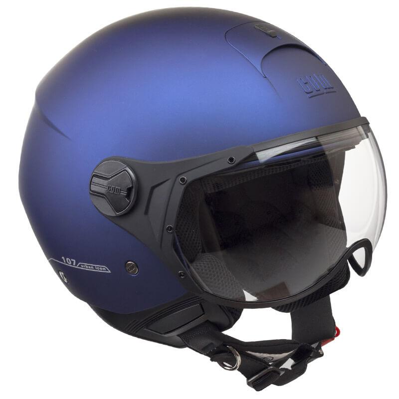 Casco Jet per Scooter Visiera Sagomata CGM Florence 107A Blu Opaco XS - (53-54 cm)