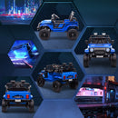 Macchina Elettrica Fuoristrada per Bambini  12V con Doppio Motore Telecomando e Luci Blu      