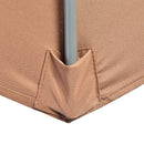 Ombrellone Decentrato Ø292x247 cm con Base a Croce Riempibile e Copertura Caffè   