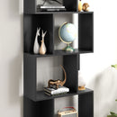 Mobile Libreria Design Moderno 60x24x184,5 cm a 5 Ripiani in Legno Nero 