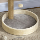 Albero Tiragraffi per Gatti con Lettini 41x41x44 cm In Corda in Juta e Peluche Grigio e Beige