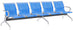 Panca per Sala Attesa 5 Posti in Acciaio da Ufficio Tosini Blu