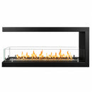 Camino a Bioetanolo Trifacciale Maratea 120x30x50 cm Potenza 3 kW Struttura in Acciaio Nero