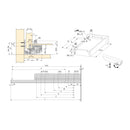 Guide a Scomparsa Slippe per Cassetti ad Estrazione Totale P440 Zincato Bianco Emuca