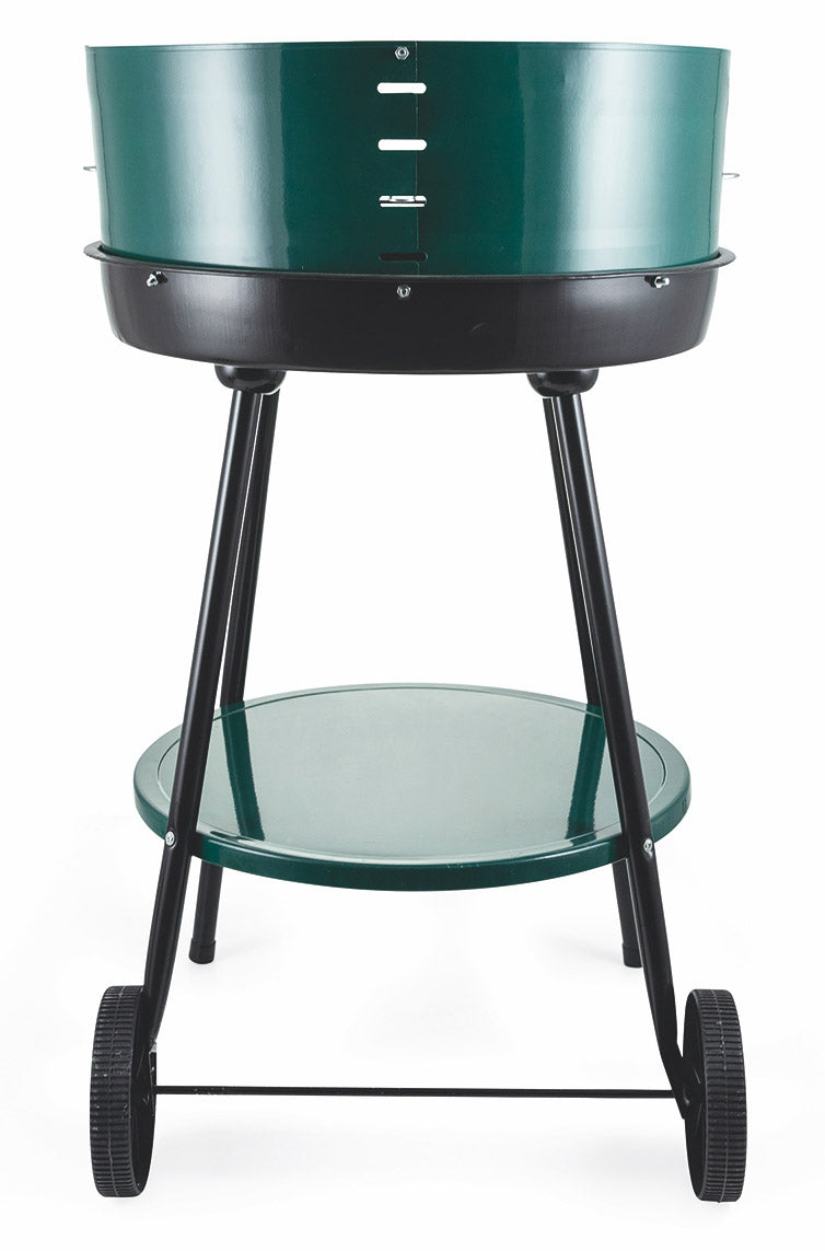 Barbecue a Carbone Carbonella Tondo Ø50 cm con Ruote Soriani Sun-day Verde