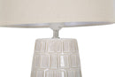 Lampada  da Tavolo Hole 28x44,5x28 cm in Ceramica Crema