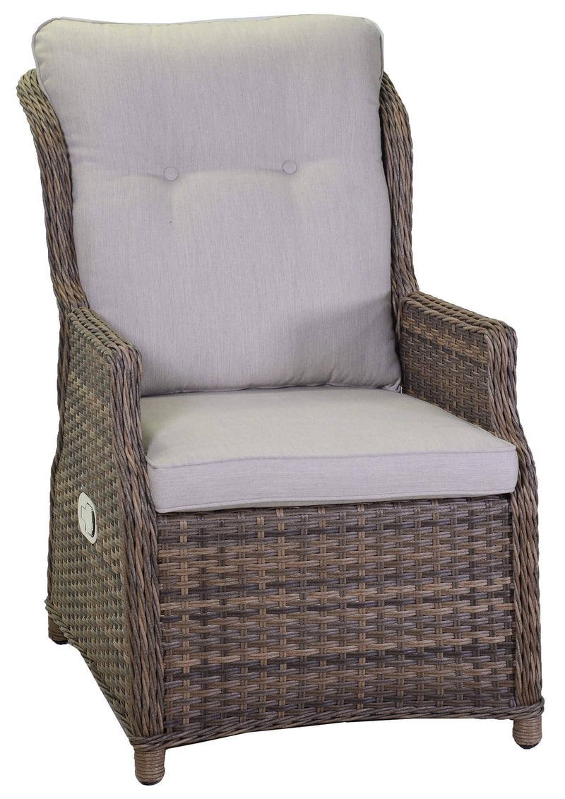 Set da Giardino Poltrona Pouf e Tavolino in Polyrattan Baltimora