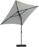 Ombrellone da Giardino 2x2 m Palo Ø38 mm in Alluminio Effetto Legno Tessuto Poliestere Trend Wood Bianco