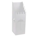 Portaombrelli in metallo bianco quadro cm 15,5x15,5xh49