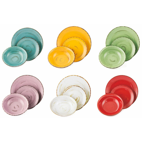 acquista Servizio Piatti 18 Pezzi in Gres Villa d'Este Cascina