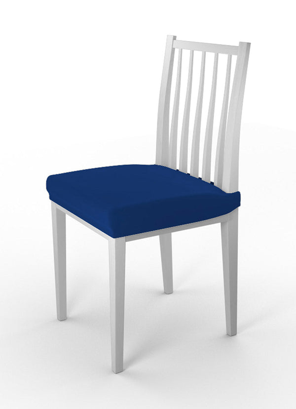 acquista Set 2 Coprisedie Elasticizzati in Poliestere Blu Elettrico
