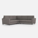 Divano Angolare 5 Posti 228x228x85 cm Yasel in Tessuto Grigio