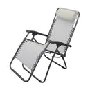 Sedia Sdraio Zero Gravity Reclinabile Pieghevole 88x65x110 h cm in Textilene Beige