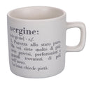 Tazzina Caffè Zodiaco "vergine" Ø6x6,5 cm in Bone China VdE Tivoli 1996 Bianco