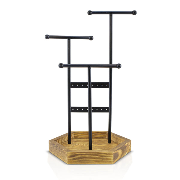 Portagioie Vassoio in Legno Espositore Gioielli Barre Collane Anelli Orecchini online