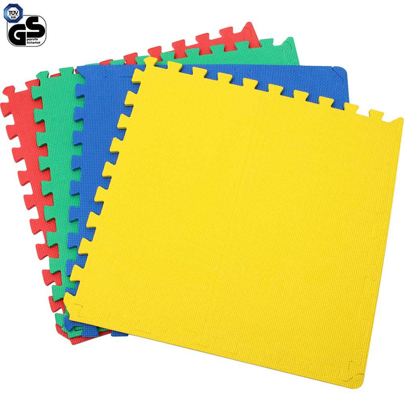 Tappeto Puzzle Maxi per Bambino 4pz 60x60 cm Colorati in Gomma EVA