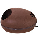 Cuccia per Gatti Riscaldante da Interno 47x38x24 cm  Marrone