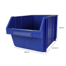 Set 12 Contenitori a Bocca di Lupo 28x42,5x26 cm in Plastica max 50 kg Blu 