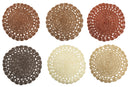 Set 6 Tovagliette Tonda Ø38 cm Villa d'Este Home Tivoli Uncinetto Chocolate