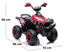 Quad Elettrico per Bambini 12V ATV Speed Rosso