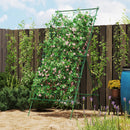 Supporto per Piante Rampicanti 101x133x227 cm a Livelli Regolabili con Rete in Acciaio PE e PP Verde  