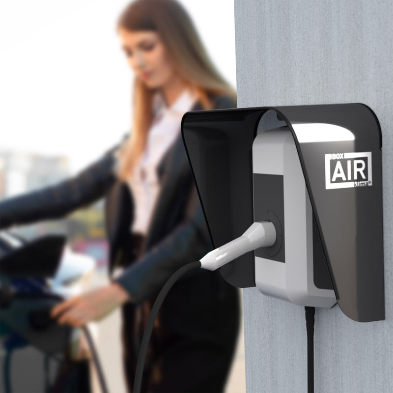 Copertura Porta Caricatore EV Impermeabile Con Magneti - Protezione Solare E Antipioggia Per Tesla Model 3 E Y - Tessuto Oxford Nero