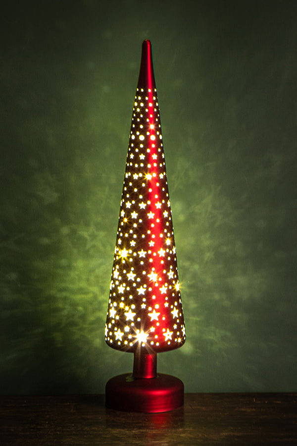 Albero Mini Stelle con Led H40 cm Rosso online