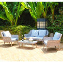 Salotto Set Divano con Poltrone e Tavolino in Polirattan per Arredo Giardino