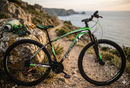 Bicicletta Mountain Bike per Ragazzi 27,5" MTB Derek 21V in Acciaio Nero e Verde Fluo