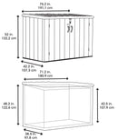 Baule Maxi da Esterno 191x107x132 cm in Polietilene Grigio