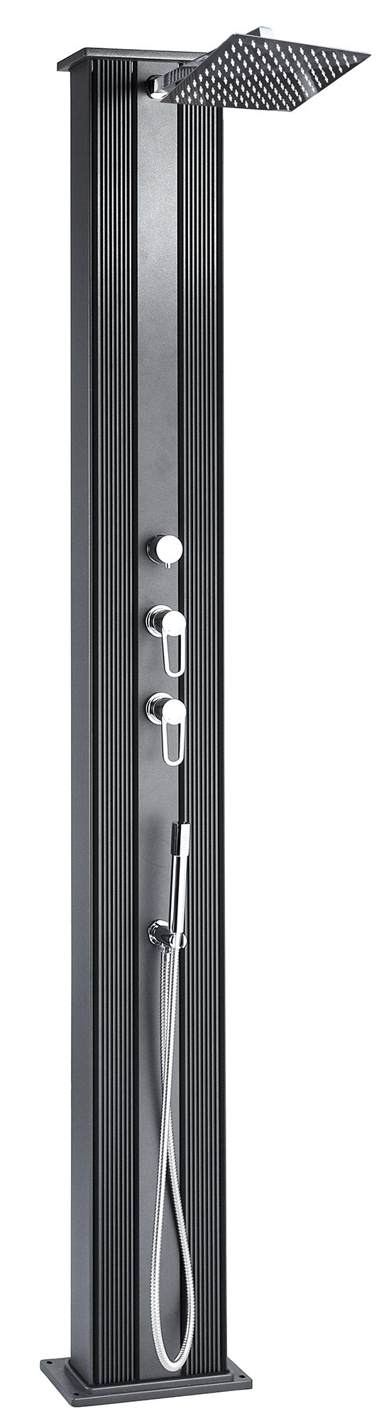 Doccia Solare Ibrida da Giardino 40L Miscelatore e Doccetta Lavapiedi Antracite online