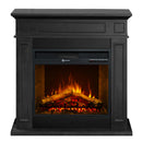 Camino Elettrico da Terra 89,5x90,5x28 cm Jefferson in Legno Nero      