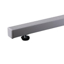 Tavolino Laterale da Letto Divano Poltrona con Piano in Vetro Temperato e 4 Piedini Metallo bianco 40x30x45 cm 