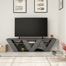 Mobile TV Moderno 1 Ripiano 158x30x40 cm in MDF Ralla Antracite