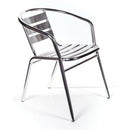 Poltrona Impilabile 56x55x74 h cm in Alluminio Grigio