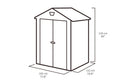 Casetta da Giardino Porta Attrezzi 185x152x226 cmin Resina Effetto Legno Keter Manor 6x5 Grigia