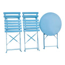 Set Tavolino e 2 Sedie Pieghevoli da Giardino Teresa Blu Niagara 