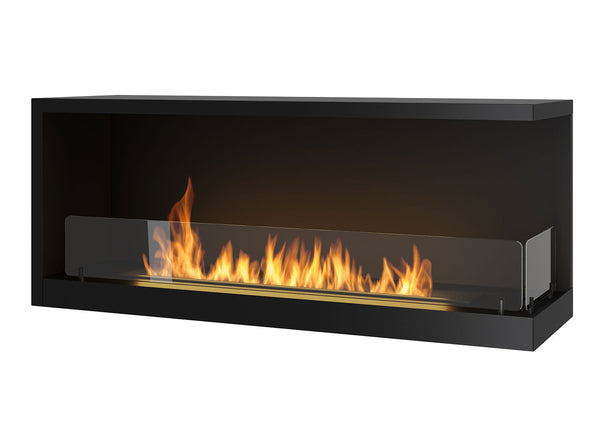 Camino a Bioetanolo da Incasso 110x45 cm Inside P1100 V2 Angolo a Destra Nero con Vetro online